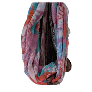 Floral/Gray Infinity Scarf